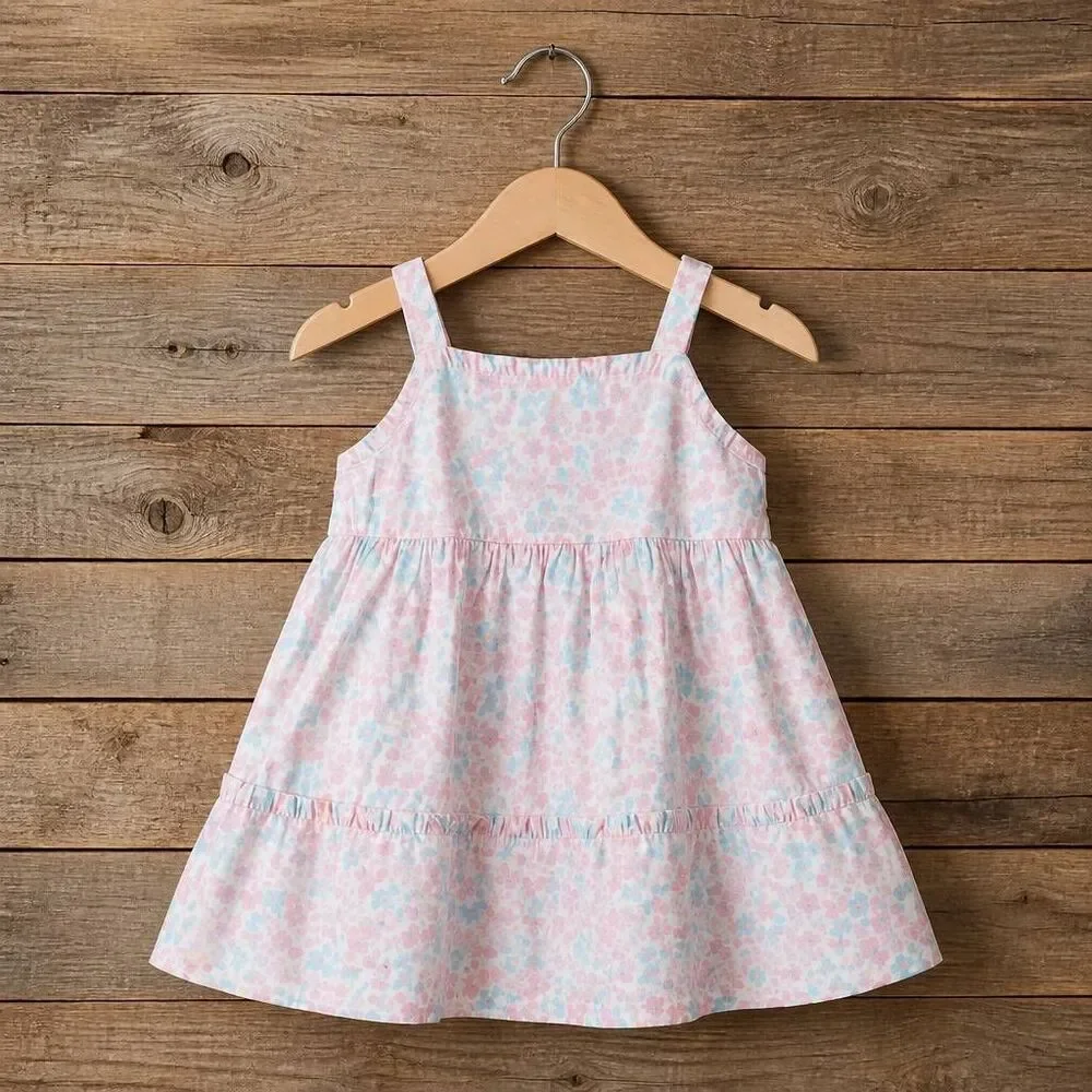 💜NWT Vintage OshKosh Ditsy Floral Sleeveless Dress 3-6 months